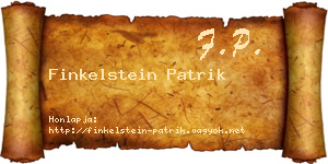 Finkelstein Patrik névjegykártya